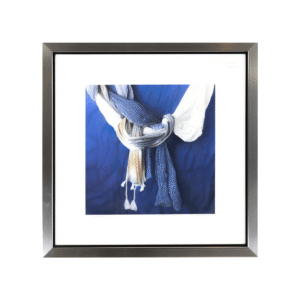 Marco Antonio Díaz - Obra Enmarcada: Bufanda Azul (65x65 cm)