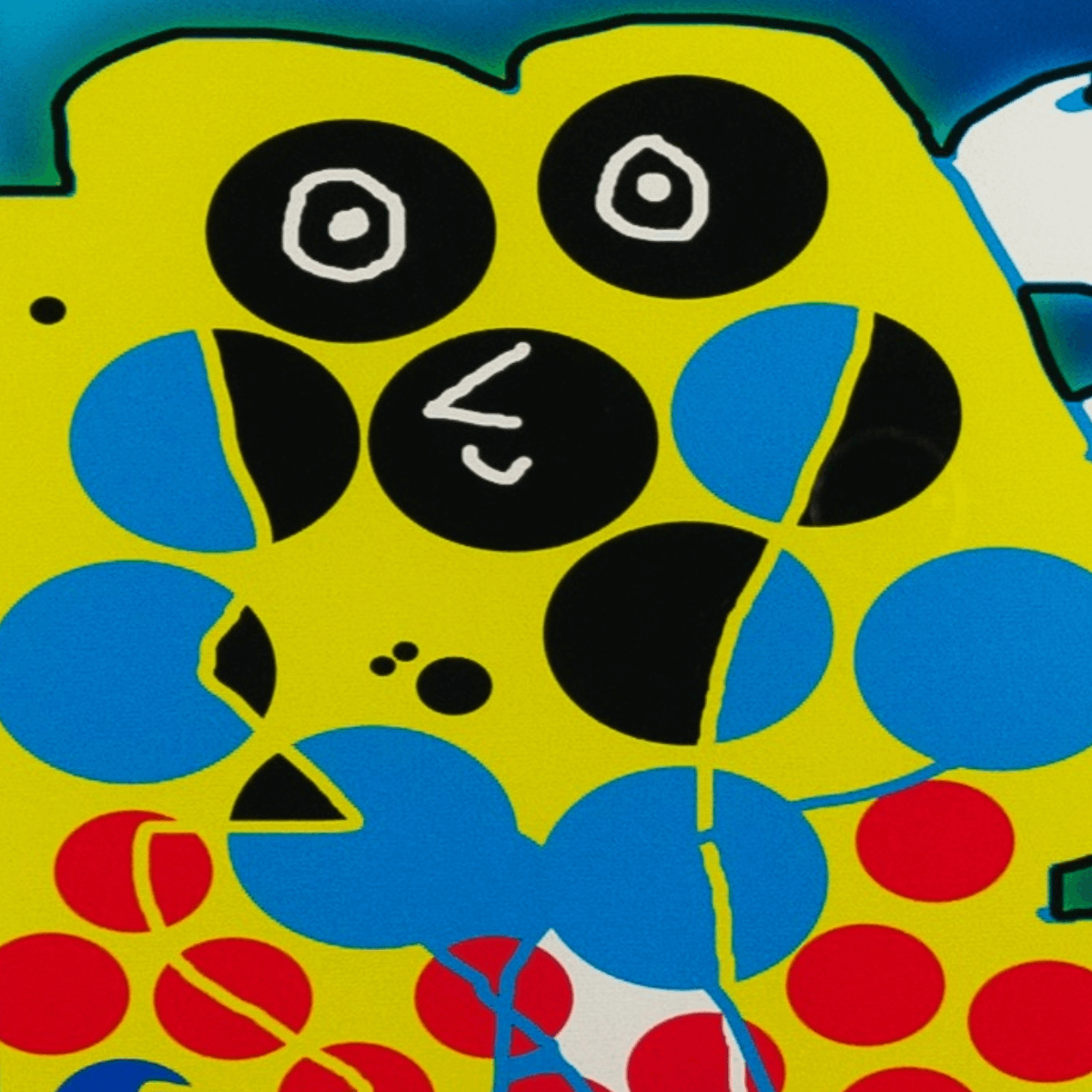 Grabado Moderno Abstracto de Totoy Zamudio (63x63 cm) - Imagen 2