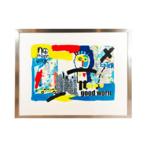 Grabado digital intervenido  de Catalina Abbott (83x107 cm)