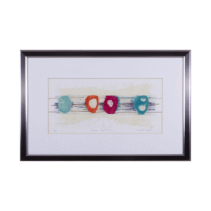 Grabado Prueba de autor  Abstracta enmarcada de Maria Isabel Tagle (84x55.5 cm)