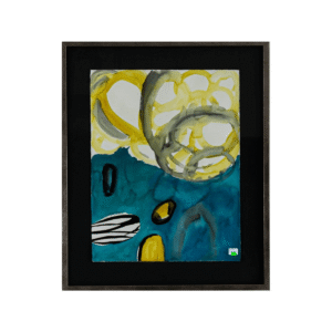 Acuarela Abstracta enmarcada (84x55.5 cm)