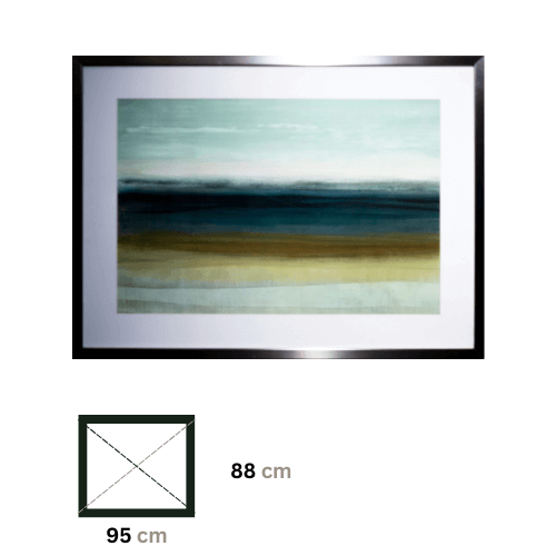 Pintura Abstracta de Paisaje (95x88 cm) - Imagen 2