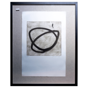 Pintura Abstracta de Agua - Diseño Orgánico Enmarcado (58x72.5 cm)