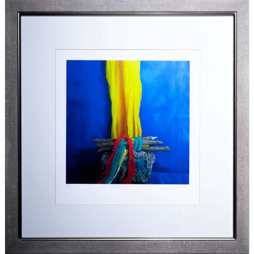 Grabado Digital Intervenido Colorida de Marco Antonio Díaz (59x62 cm)