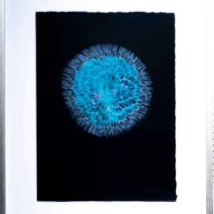 Obra Abstracta de Ana María Jadue (45.5x56 cm) enmarcada