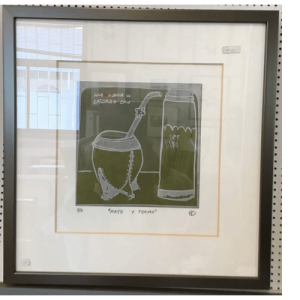 Obra Enmarcada de Daniel Beca - Cup y Bottle (46.5x48 cm)