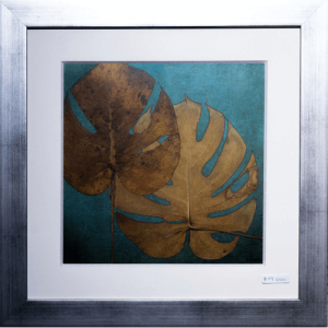 Obra Enmarcada: Hoja Verde Enmarcada (47x47 cm)