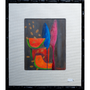 Abstract Art by Pamela Awad (36x41 cm) - Colorful Serenity