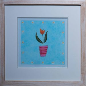 Ilustración Floral (30x30 cm) - Flores en Jarrón