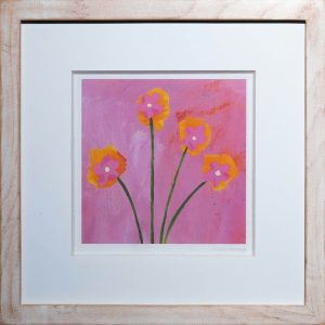 Pintura enmarcada de X - Tulipanes Vibrantes (30x30 cm)