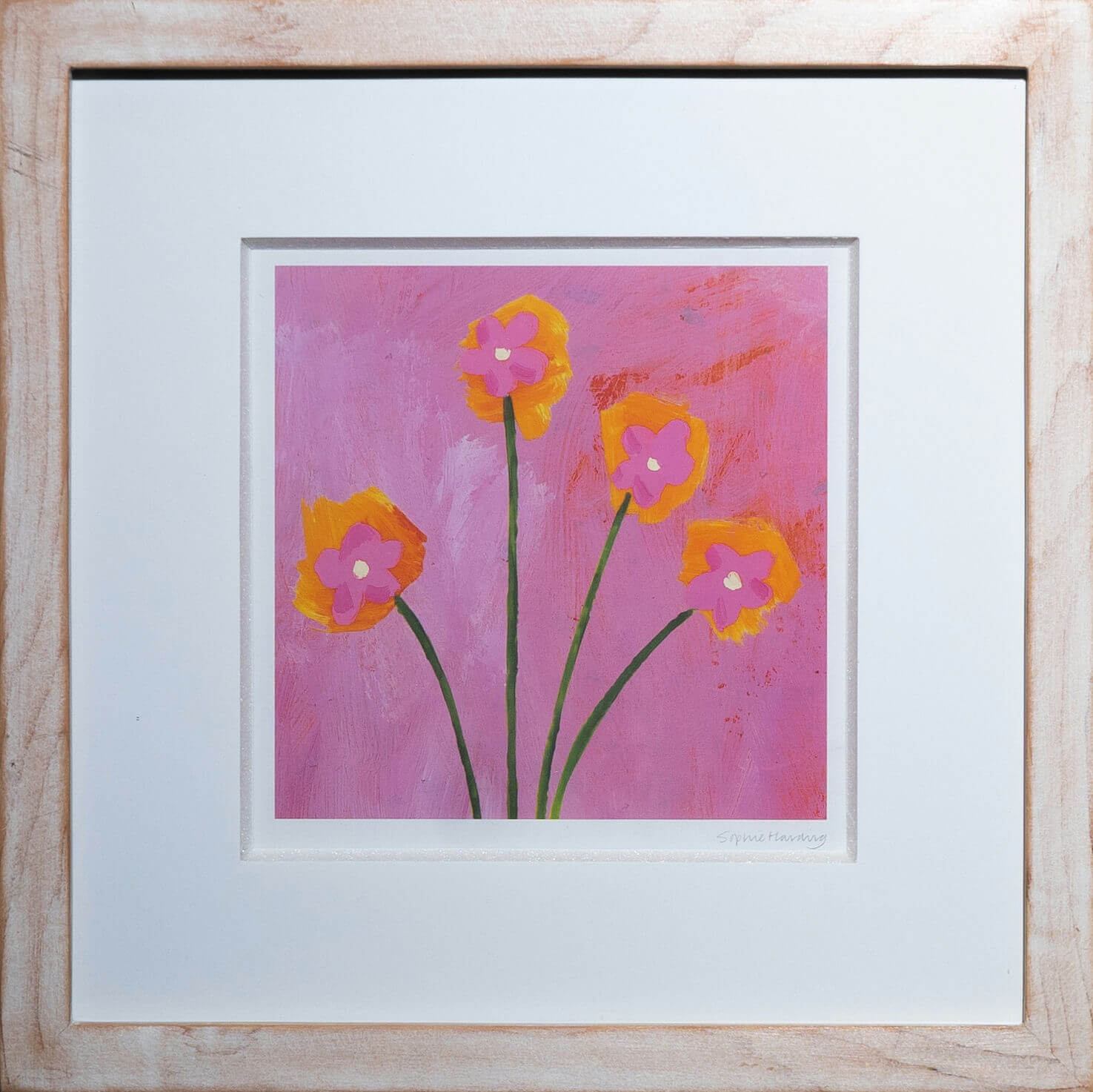 Pintura enmarcada de X - Tulipanes Vibrantes (30x30 cm)