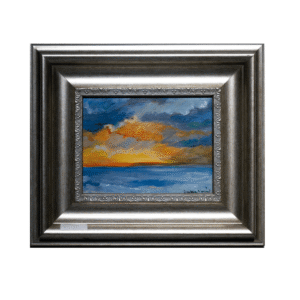 Vivid Sunset Seascape - Original Oil Painting (35x30 cm)