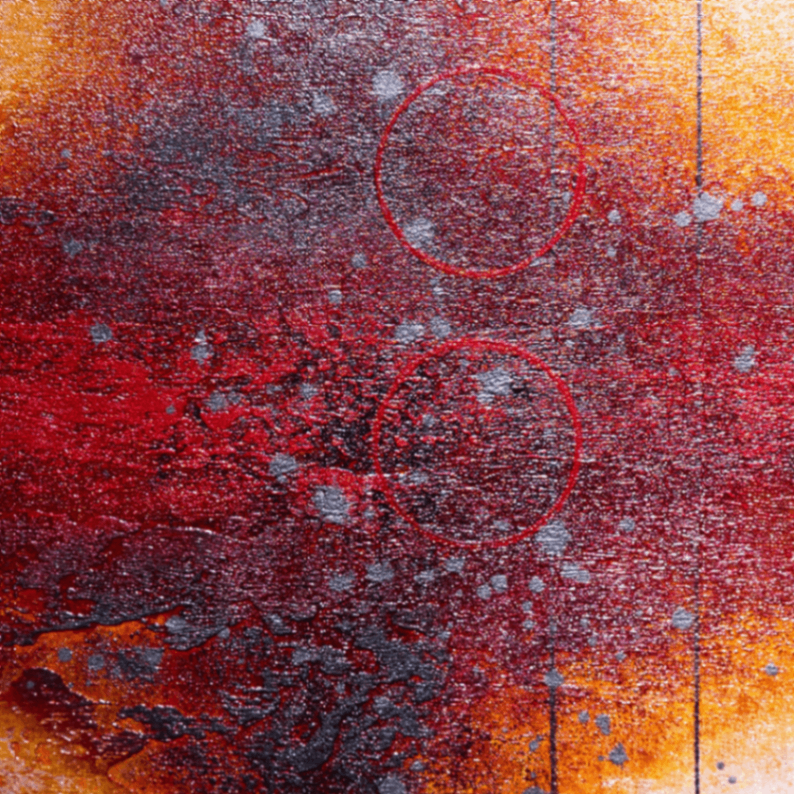 Pintura Abstracta de Artista Moderno (43x43 cm) - Imagen 2