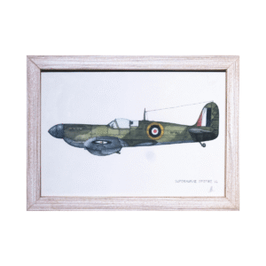 Ilustración de Avión de Guerra Vintage (28.5x21 cm)