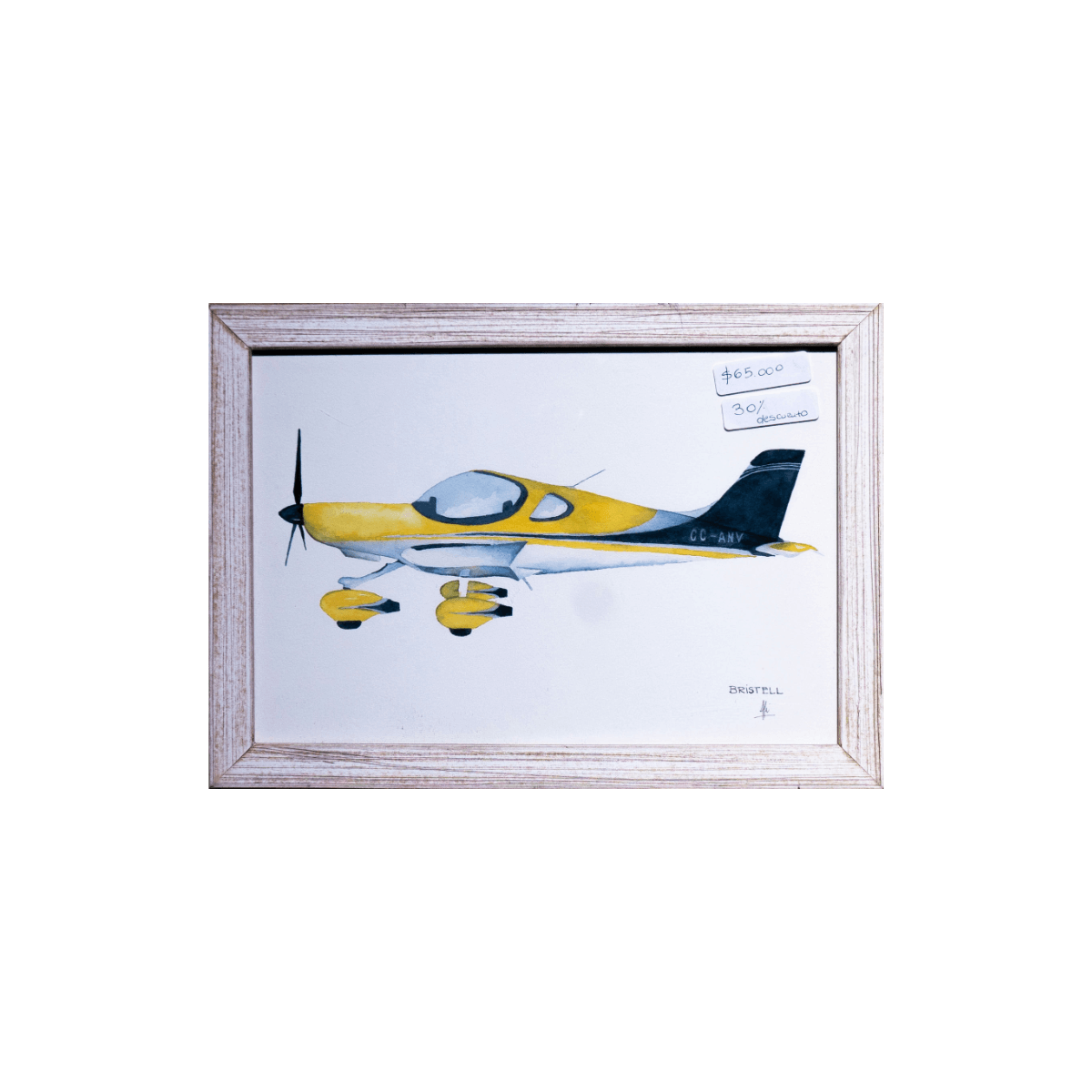 Vintage Aviation Art Print - Propeller Plane (28.5x21 cm)