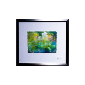 Pintura Abstracta de Paisaje por Artista Anónimo (35x32 cm)