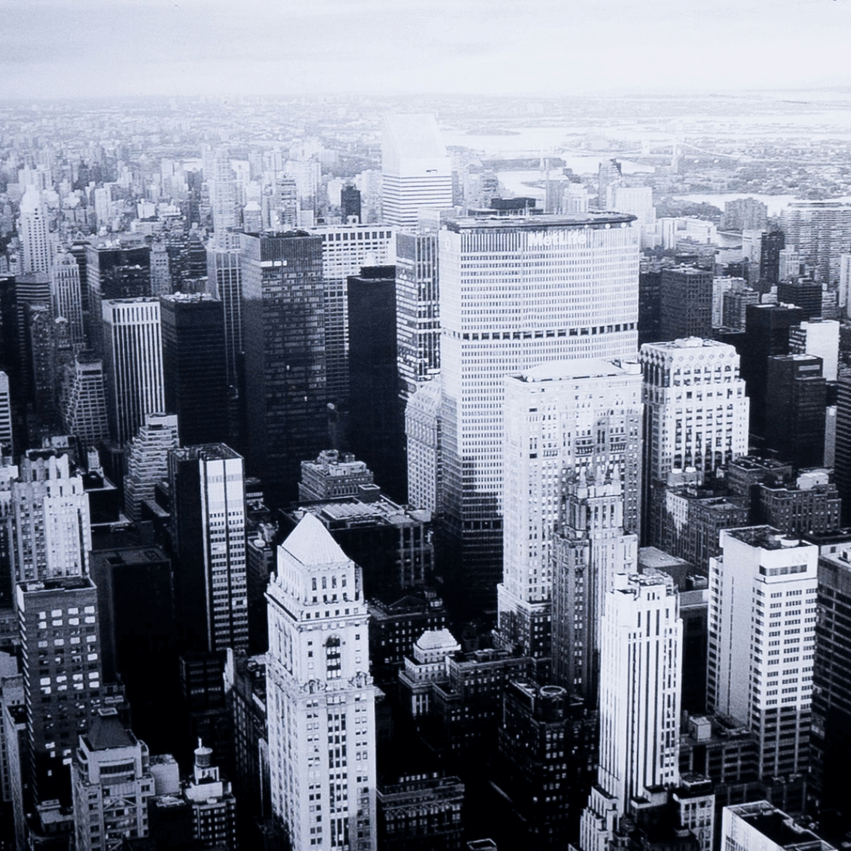 Fotografía enmarcada del Skyline de Manhattan (52x54 cm) - Imagen 2