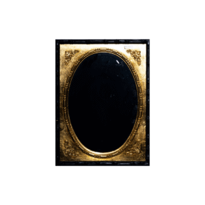 Antique Gold Oval Mirror - Elegancia Vintage (42x32 cm)