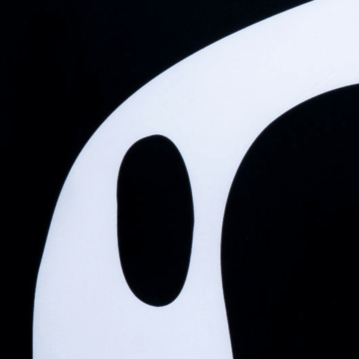 Obra de Arte Abstracta en Blanco y Negro de Estilo Moderno (46x46 cm) - Imagen 2