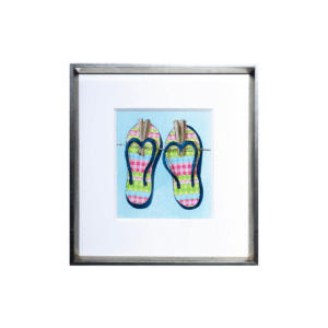 Flip-Flop Art de Verano de Pastel por Desconocido (30x32 cm)