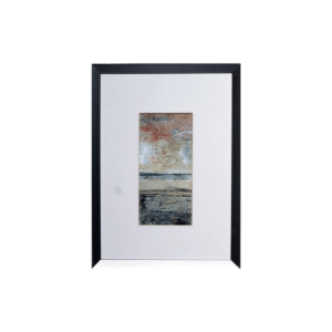 Pintura Abstracta de Paisaje Marítimo enmarcada (32x25 cm)