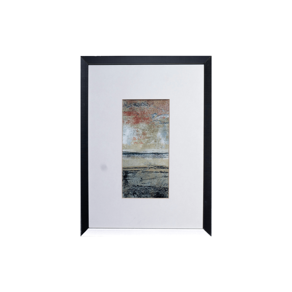 Pintura Abstracta de Paisaje Marítimo enmarcada (32x25 cm)