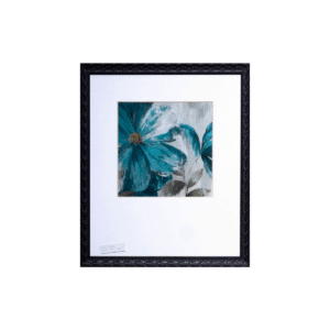 Pintura enmarcada de flores azules - 27x32 cm