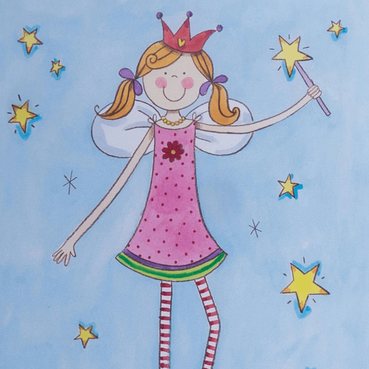 Ilustración Enmarcada de Niña Flotante (28x33 cm) - Imagen 2