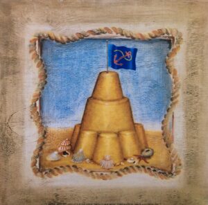 Pintura Abstracta Color Vibrante - Luz del Amanecer (80x60 cm)