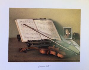 Pintura Abstracta Azul y Oro - 80x60 cm