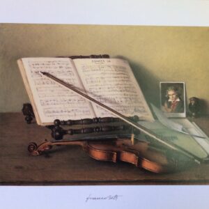 Pintura Abstracta Azul y Oro - 80x60 cm