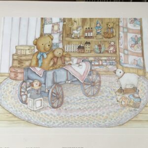 Teddies In The Wagon - Lamina Infantil (50x40 cm)