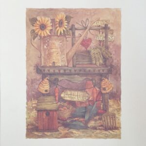 Obra de Totoy Zamudio - Grabado Intervenido (100x73 cm)