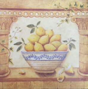 Lamina de Arte - Lemon Bowl de M. Gordon (40x40 cm)