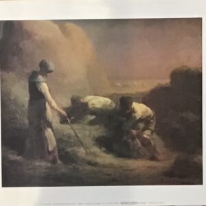 Les Batteleurs De Fin - Jf Millet (30x24 cm)