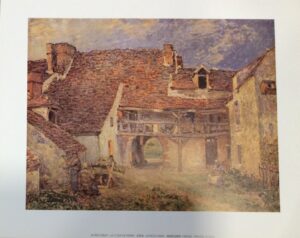 La Cour De Ferme - Alfred Sisley (30x24 cm)