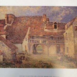 La Cour De Ferme - Alfred Sisley (30x24 cm)