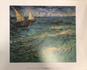 Lámina Clásica - Barche A Vela de Van Gogh (30x24 cm)