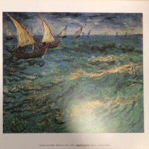 Lámina Clásica - Barche A Vela de Van Gogh (30x24 cm)