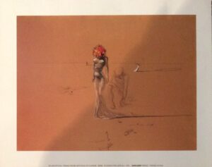 Lámina Clásica - Female Figure With Head Of Flowers (30x24)