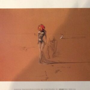 Lámina Clásica - Female Figure With Head Of Flowers (30x24)