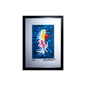 Grabado Digital Intervenido de Totoy Zamudio 100 x 73 cm