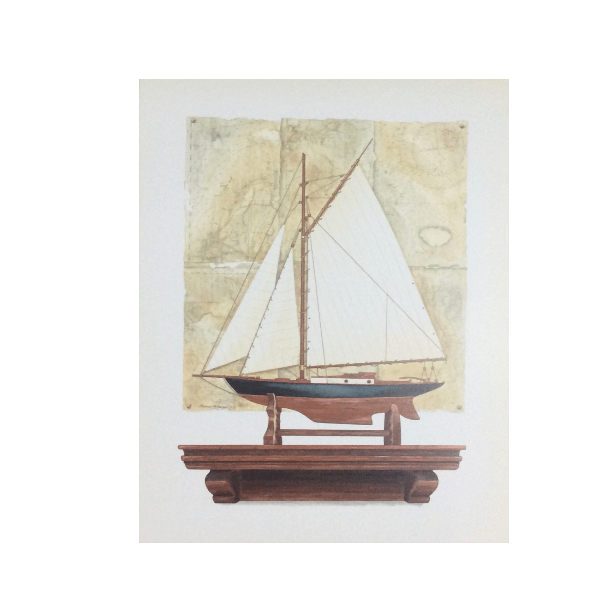 Yacht & Antique Map II