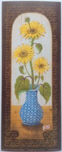 Lámina de Arte - Sun Flower in Blue I (10x25 cm)