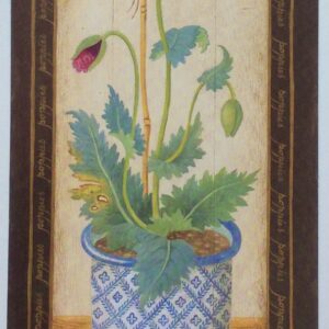 Poppies in Blue II - Laminas de Flores (10x25 cm)