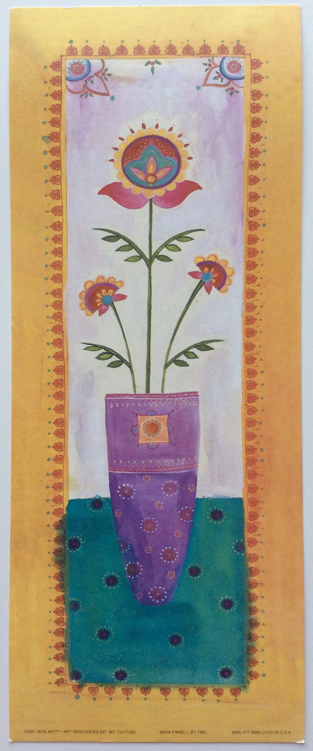 Lamina de Arte - India Panel I (10x25 cm)