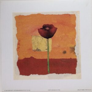 Lámina de Arte Poppy in Gold - 20.5x20.5 cm