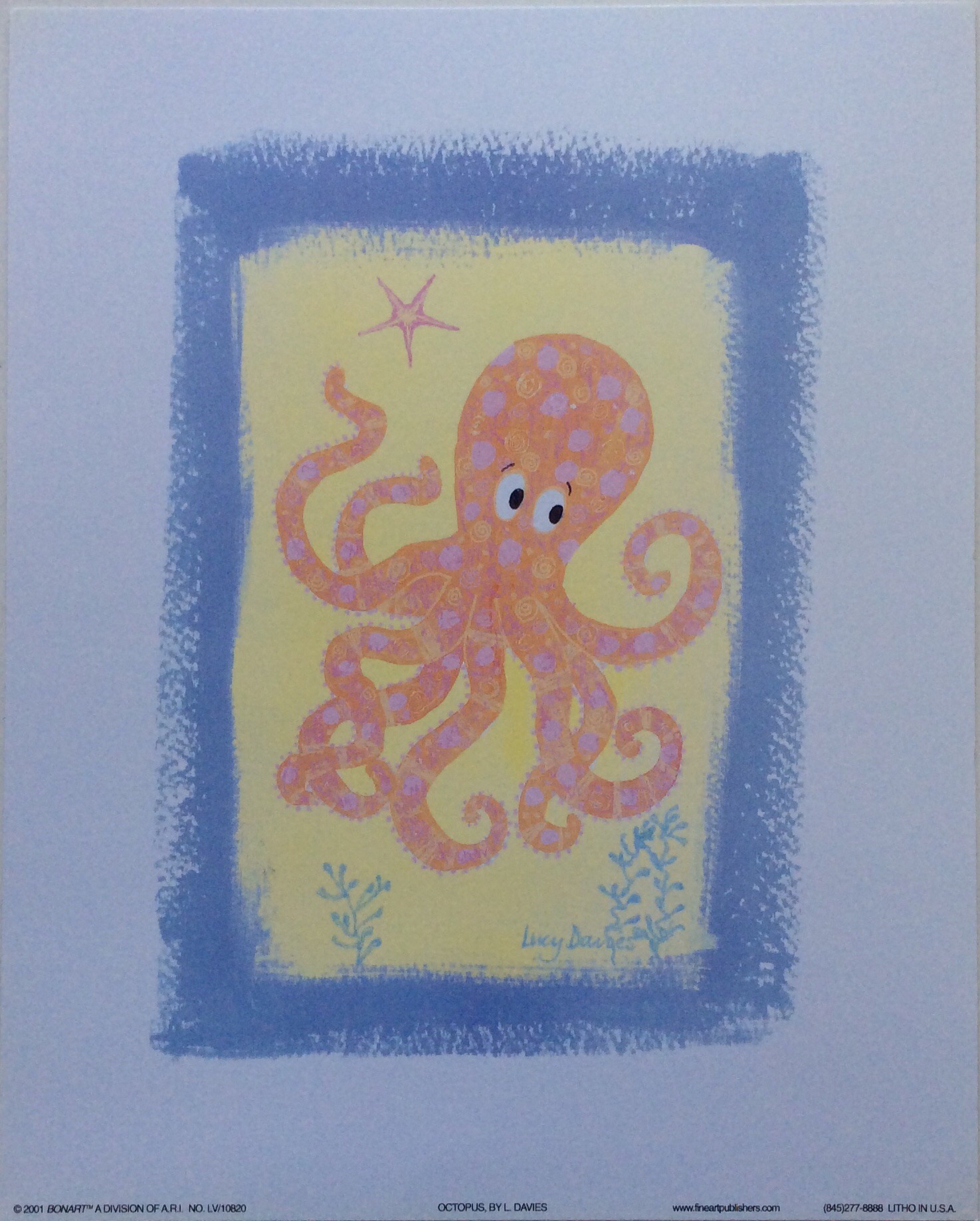 Lámina Infantil OCTOPUS - L. DAVIES (20x25 cm)