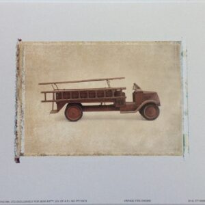 Lámina Infantil - Vintage Fire Engine (25x20 cm)