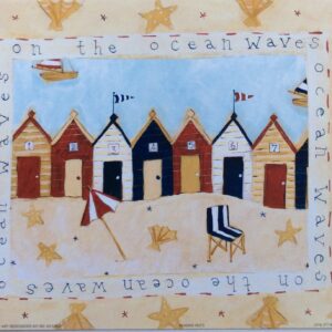 Lámina de Arte SEASIDE HUTS - 25x20 cm (Tema Playa)